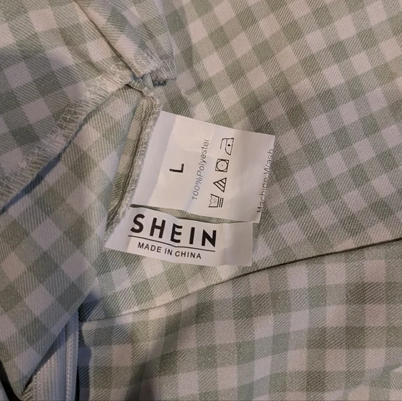 SHEIN Green Gingham Skirt, size L - Picture 4 of 4